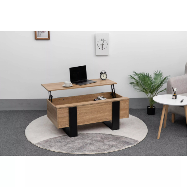 mesa de caf&eacute; de color marr&oacute;n